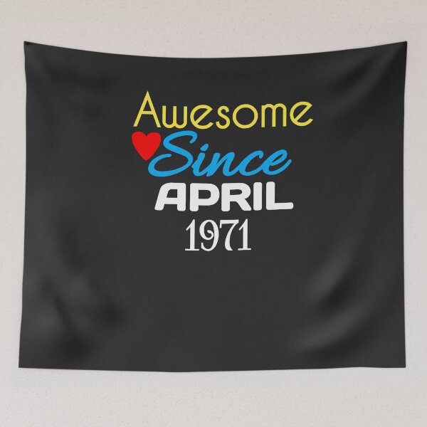 Item preview, Copy of Retro vintage 50th birthday Awesome since April 1971 funny gift idea  designed and sold by MouhamedMadani.