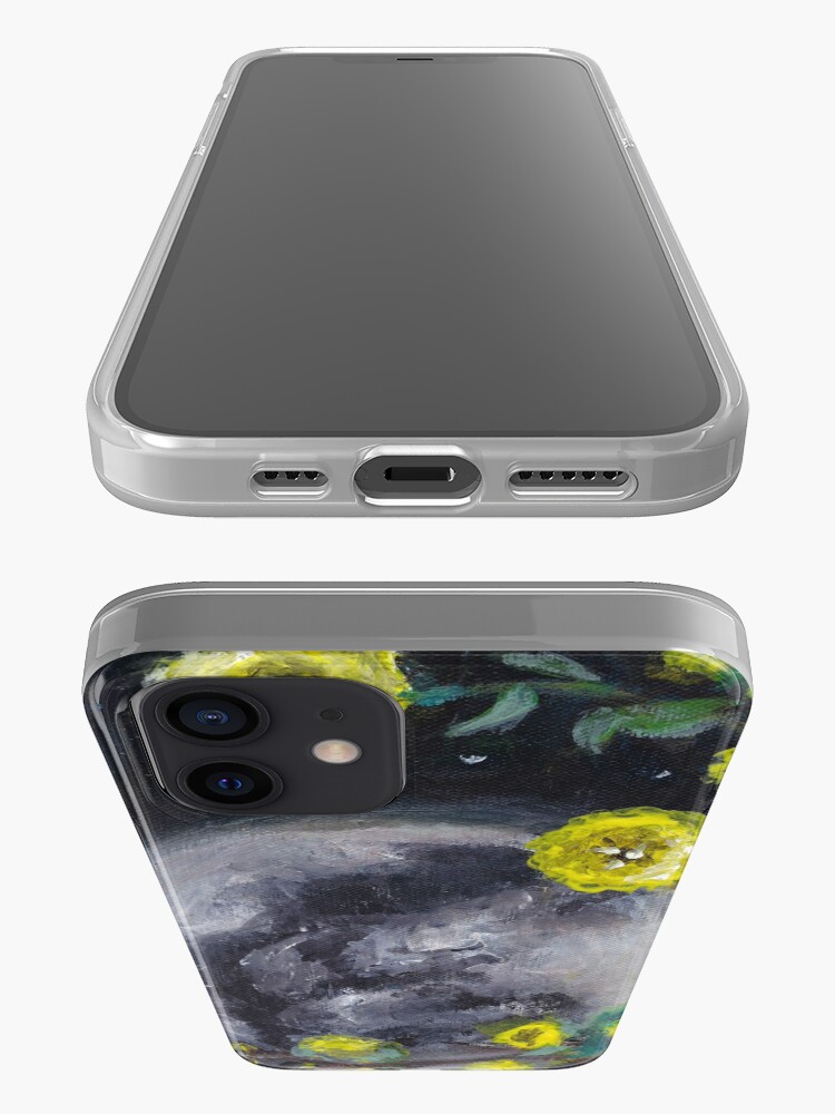 Alternate view of Moon & Flowers iPhone Case & Cover