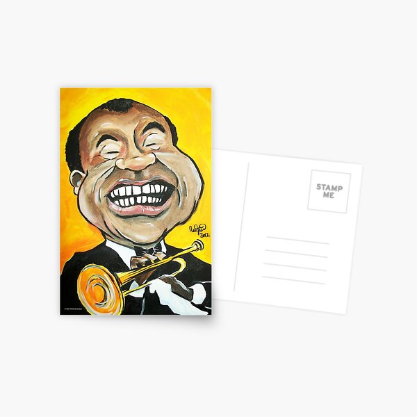 "Louis Armstrong" By Mark Redfield Postcard