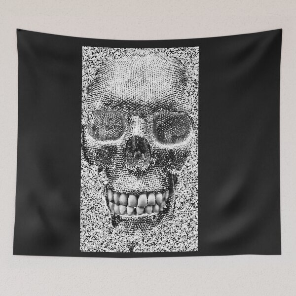 Item preview, Metallic skull pencil art designed and sold by Randomlifestore.