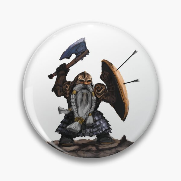Item preview, Dwarf warrior fantasy illustration  designed and sold by dragonloot.