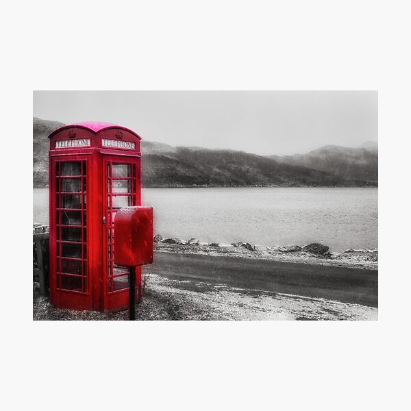 Old Red British Telephone Kiosk Photographic Print