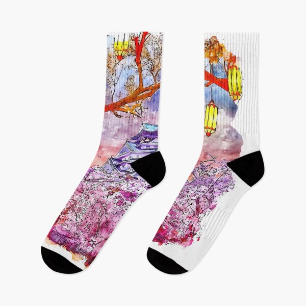 Artikelvorschau, Blumenblick auf die Burg von Osaka entworfen und verkauft von VerboShop.