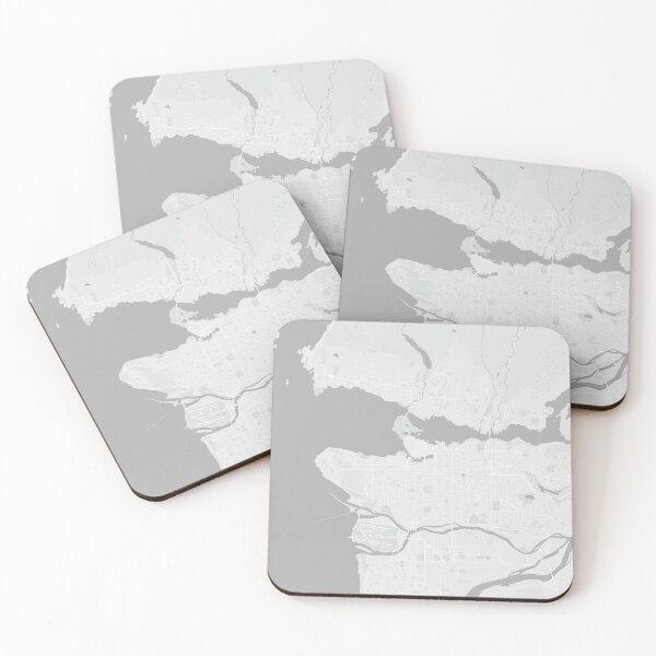 Item preview, Vancouver minimalistic map monochrome light gray designed and sold by softlycarol.