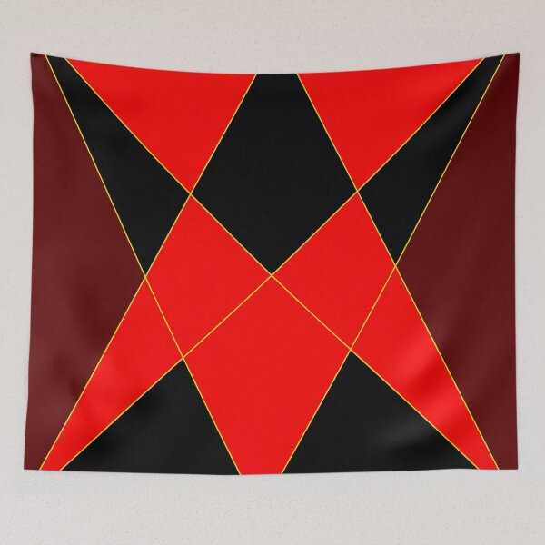 Item preview, Bright Red and Black Triangular Design Work designed and sold by Carbonbubble.