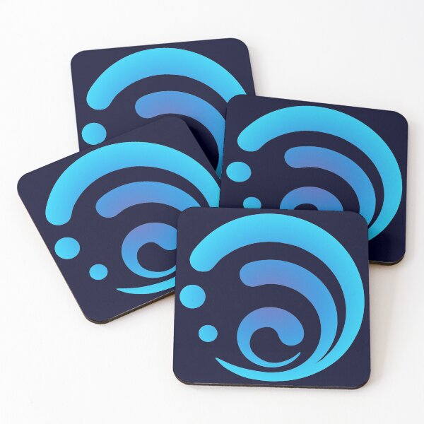 Item preview, Hydro Symbol Genshin Impact (dark) designed and sold by LokittyLevi.