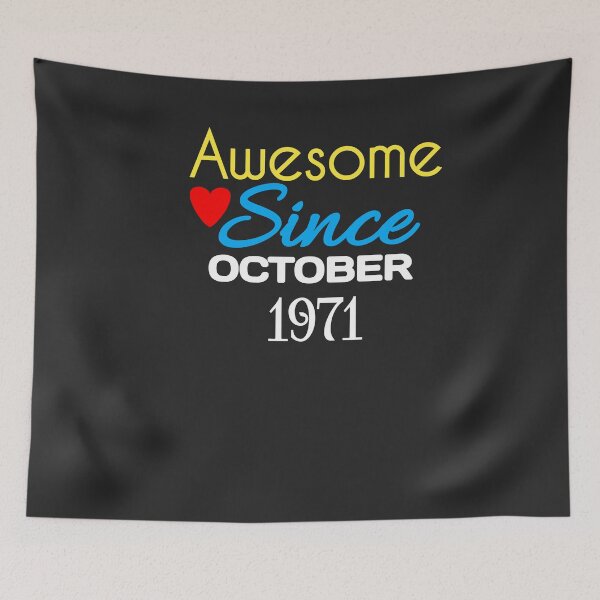 Item preview, Copy of Retro vintage 50th birthday Awesome since October 1971 funny gift idea  designed and sold by MouhamedMadani.