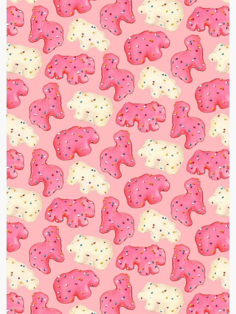 "Frosted Animal Cookies Pattern Pink" Poster by KellyGilleran Redbubble