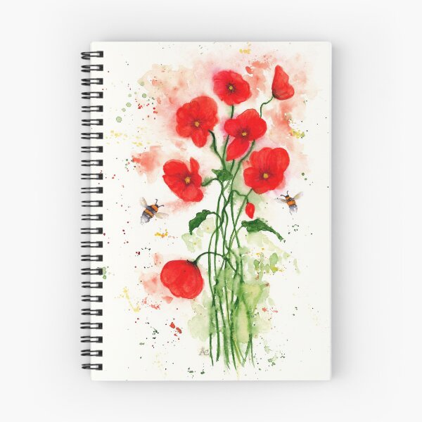 Aperçu de l'œuvre Capucines, fleurs printanières lâches et bourdons créée et vendue par Cacatuart.