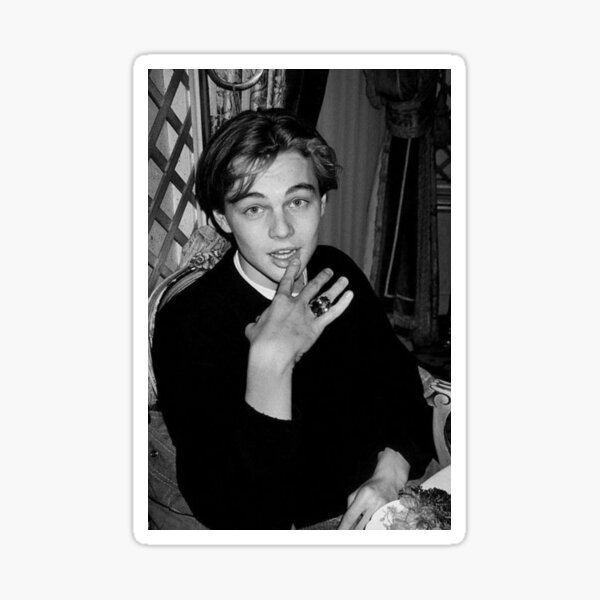Leonardo : black and white Sticker