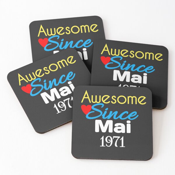 Item preview, Copy of Retro vintage 50th birthday Awesome since Mai 1971 funny gift idea  designed and sold by MouhamedMadani.