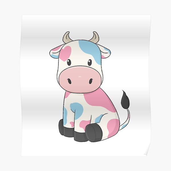 Transgender Cow Cartoon Cute LGBT Pride Flag Transgender Cow Cartoon Cute LGBT Pride Flag