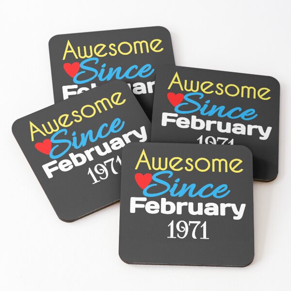 Item preview, Copy of Retro vintage 50th birthday Awesome since february 1971 funny gift idea  designed and sold by MouhamedMadani.