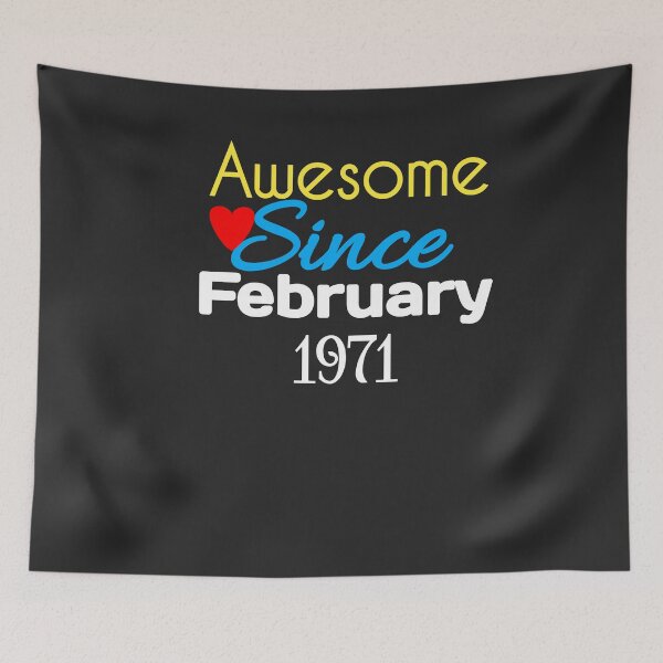 Item preview, Copy of Retro vintage 50th birthday Awesome since february 1971 funny gift idea  designed and sold by MouhamedMadani.