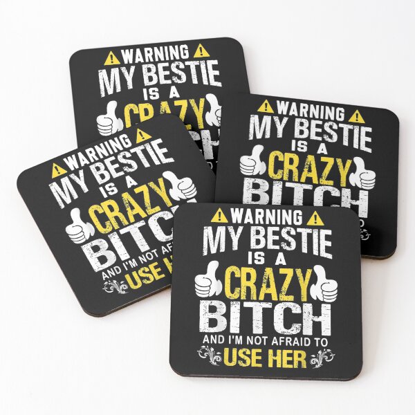 Item preview, Warning My Bestie Is A Crazy Gift  designed and sold by venitamara.