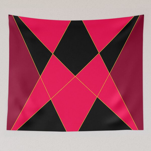 Item preview, Hot Pink and Black Triangular Design Work designed and sold by Carbonbubble.