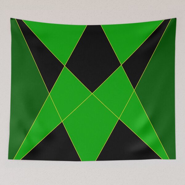 Item preview, Green and Black Triangular Design Work designed and sold by Carbonbubble.