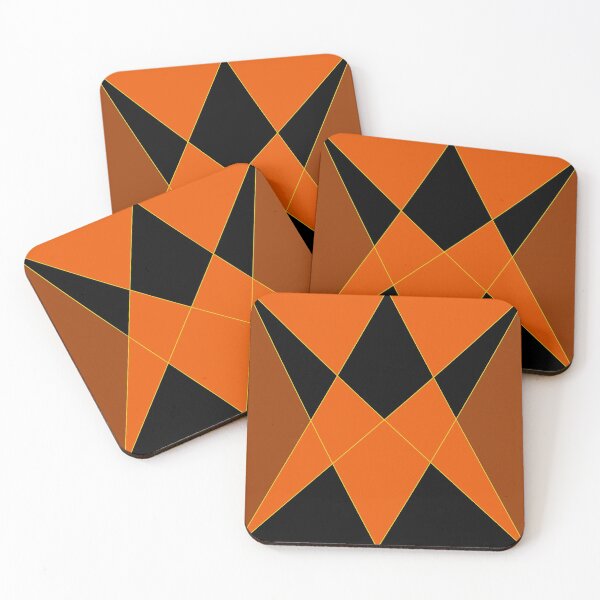 Item preview, Orange and Black Triangular Design Work designed and sold by Carbonbubble.