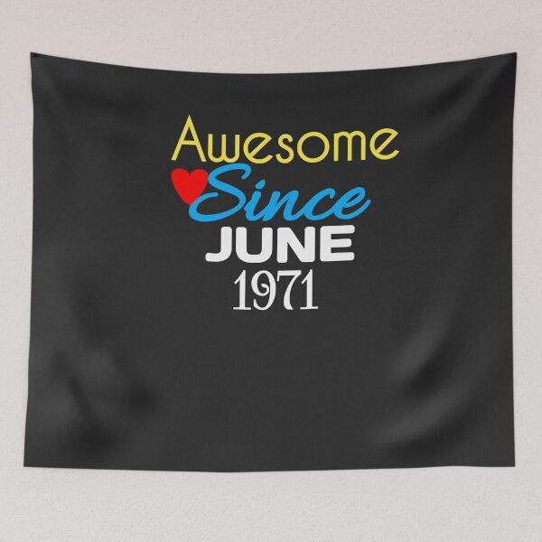 Item preview, Copy of Retro vintage 50th birthday Awesome since june 1971 funny gift idea  designed and sold by MouhamedMadani.
