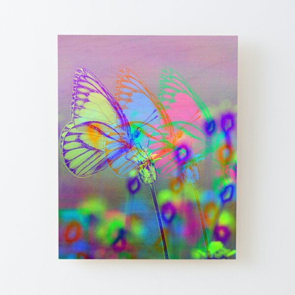 Fleeting Flutters Wood Mounted Print