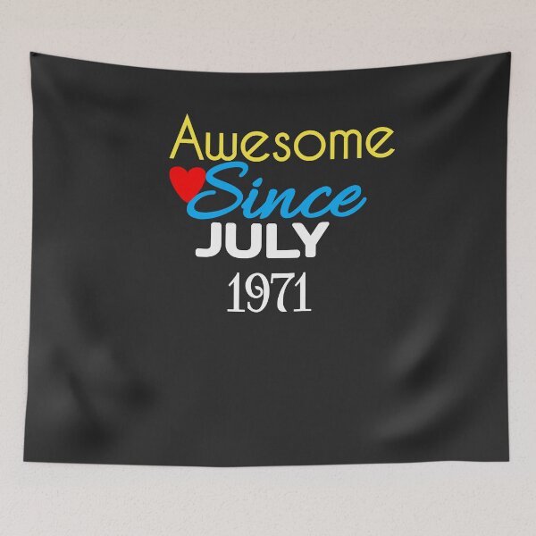 Item preview, Copy of Retro vintage 50th birthday Awesome since july 1971 funny gift idea  designed and sold by MouhamedMadani.