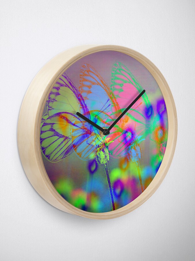 Alternate view of Fleeting Flutters Clock