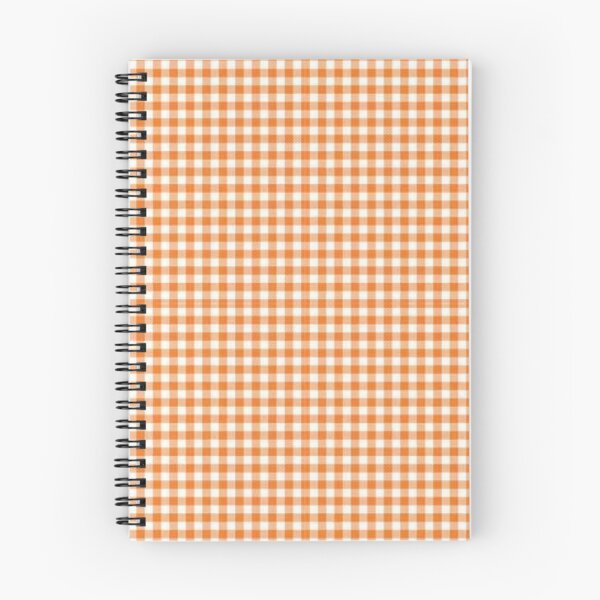 Item preview, orange gingham fabric pattern designed and sold by drifti.