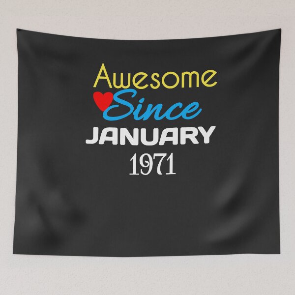 Item preview, Copy of Retro vintage 50th birthday Awesome since january 1971 funny gift idea  designed and sold by MouhamedMadani.