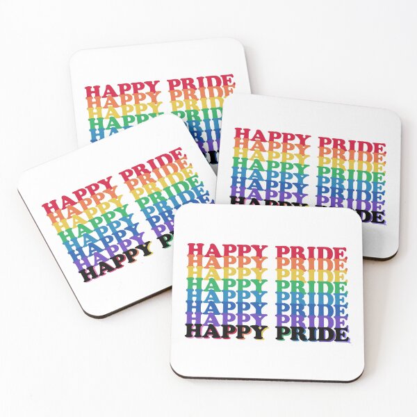 Item preview, Happy Pride - Pride Flag designed and sold by The White Bat.