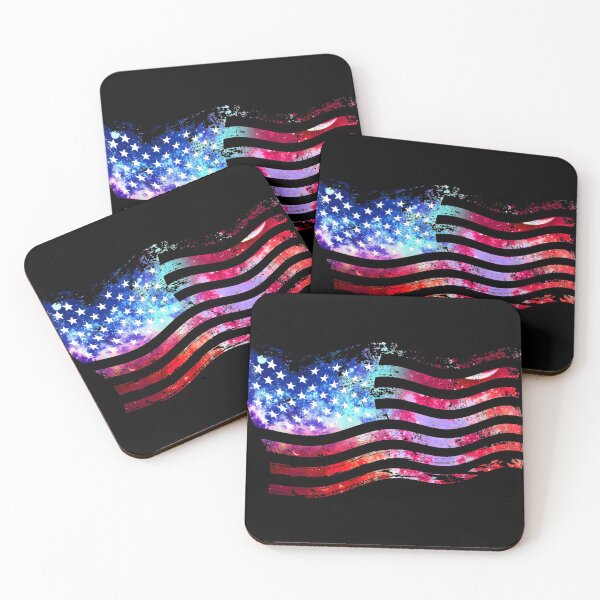 Item preview, USA Galaxy Flag - Glowing American flag designed and sold by trendistic.