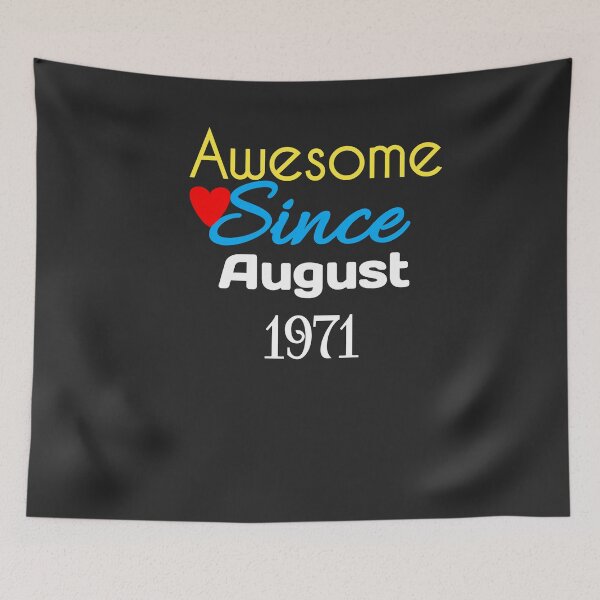 Item preview, Copy of Retro vintage 50th birthday Awesome since august 1971 funny gift idea  designed and sold by MouhamedMadani.