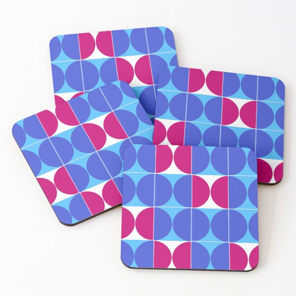 Item preview, Pink Blue Polka Square Pattern designed and sold by wavethreat.