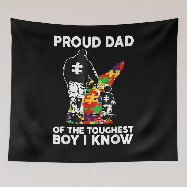 Item preview, Mens Proud Dad Of The Toughest Boy I Know Autism Awareness Gift  designed and sold by venitamara.