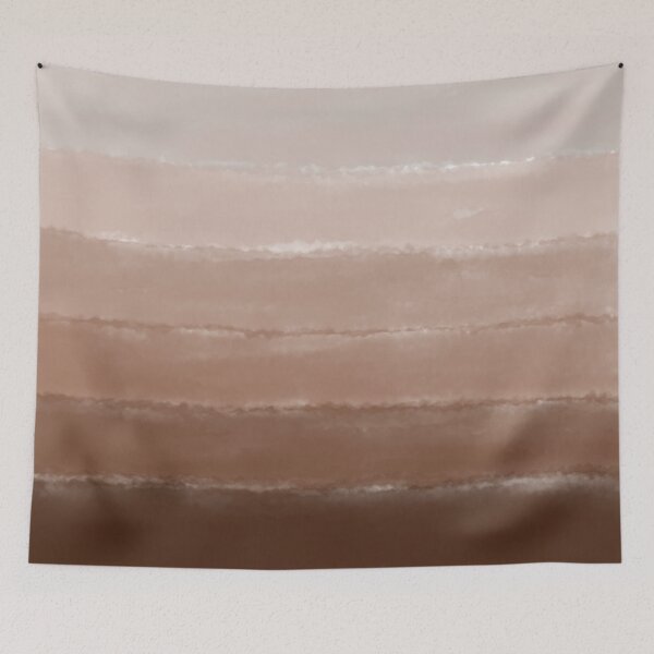 Item preview, Shades of Neutral Earth Tones in a Striped Ombré Pattern with Warm Brown Tan Beige and Caramel Colors Painted in a Watercolor Style Representing a Abstract Desert designed and sold by PrettyLittlePic.