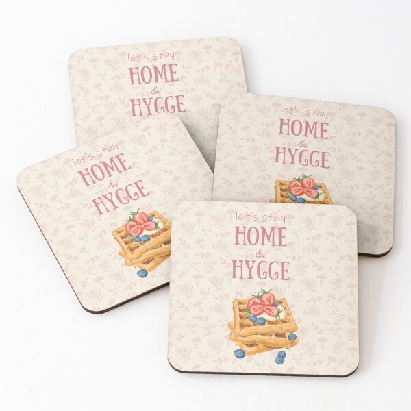 Item preview, Let's Stay Home and Hygge Hyggelig Desert Cake Waffel Lettering Quote Cozy Calm Relax Buttercream Color designed and sold by Alexander Wingate.
