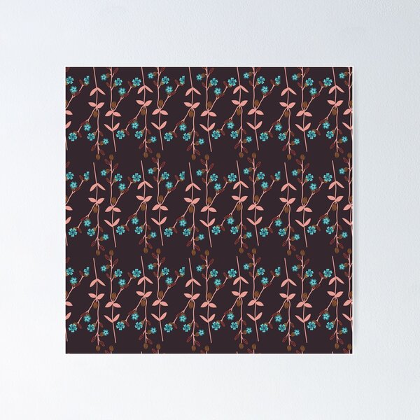 Item preview, Retro Flowers Pattern designed and sold by lmjb28.