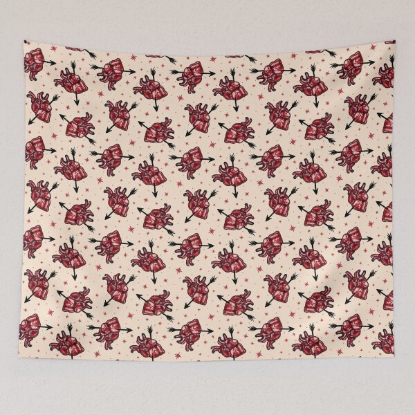 Item preview,  Watercolor Arrow Hearts Scatter on Cream designed and sold by Paisley Yazel.