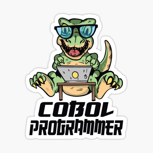 Cobol programmer dinosaur Sticker
