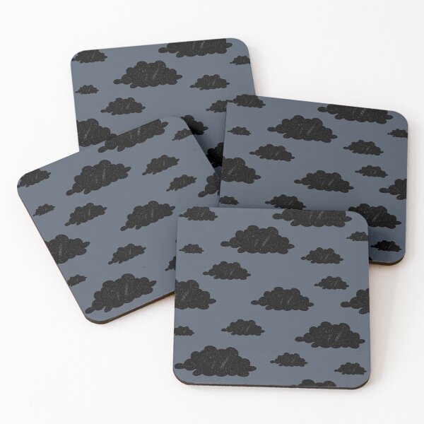 Item preview, Black Sparkle Clouds Pattern designed and sold by EvelinePatterns.