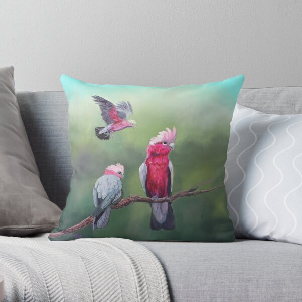 Galahs Throw Pillow