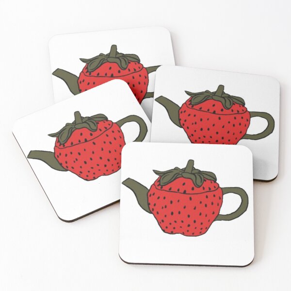Item preview, strawberry teapot designed and sold by ellefgab.