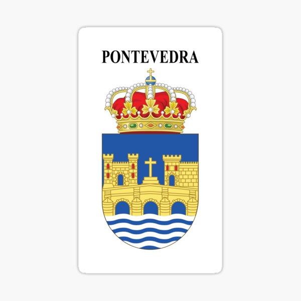 086_1A - PONTEVEDRA - ESCUDO DE ARMAS Pegatina
