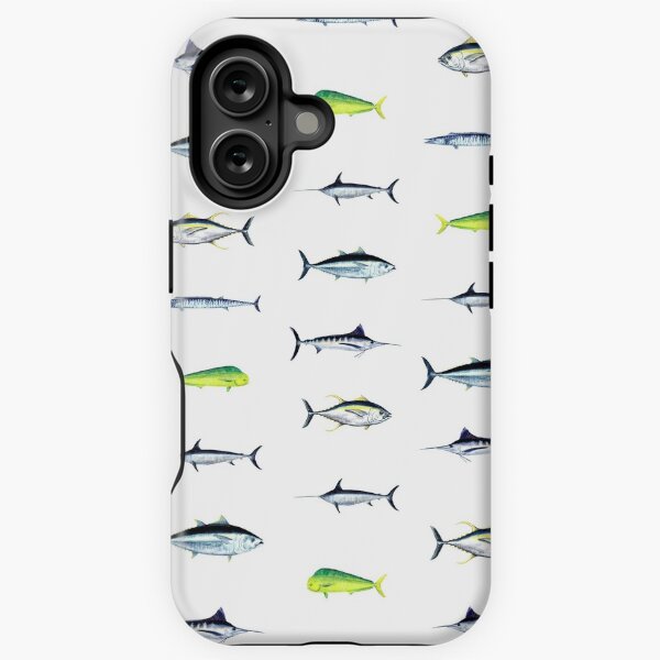 Vista previa del artículo con la obra «Patrón sin costuras de rejilla Sportfish: Marlin, Tuna, Mahi, Wahoo, Swordfish», diseñado y vendido por Melissa  MacMichael.