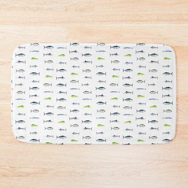 Item preview, Sportfish Grid Seamless Pattern :  Marlin, Tuna, Mahi, Wahoo, Swordfish designed and sold by Melissa  MacMichael Art + Design.