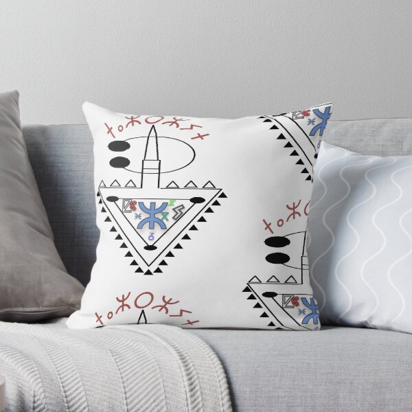 Multicolor Imazighen North African Kabyle Designs Kabyle Berber Amazigh North African Throw Pillow 18x18 Multicolor Imazighen North African Kabyle Designs Kabyle Berber Amazigh North African Throw Pillow 18x18