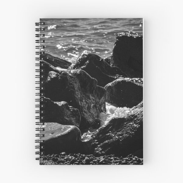 Item preview, Black and White Water-Washed Rocks at White Beach, Santorini, Greece designed and sold by JarbasVisuals.