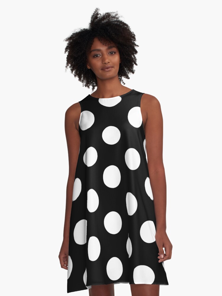 Medium WHITE BLACK POLKA DOTS