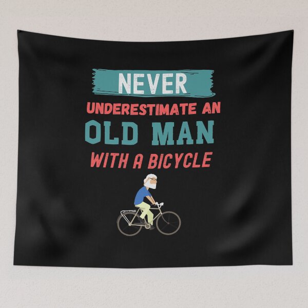 Item preview, Never Underestimate Old Man With Bicycle designed and sold by Johan Liebert.