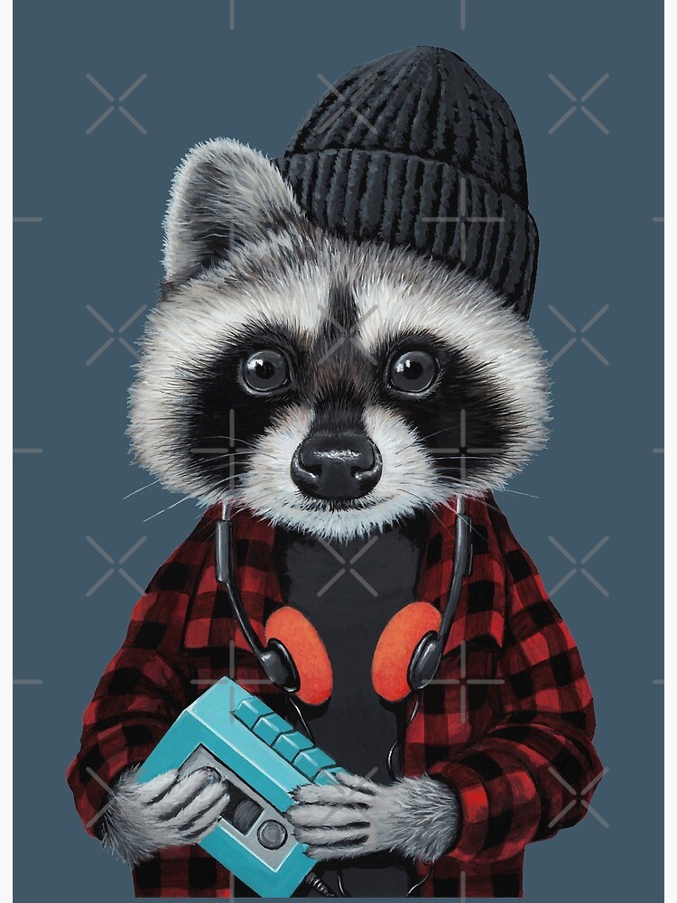 Grunge Raccoon | Art Board Print