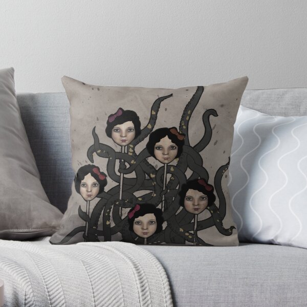 Molly Masks Throw Pillow